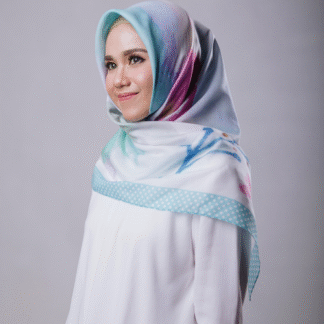 Kerudung Kain Motif Blue Sky