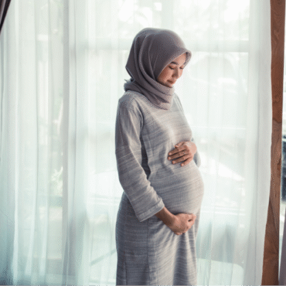 Hijab Ibu Hamil Grey ukuran XL